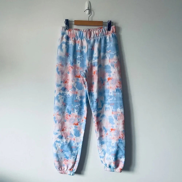 Lazypants  Niki Original Fleece Jogger Sweatpants Size Small NWT Blue Creamsicle - Picture 1 of 10